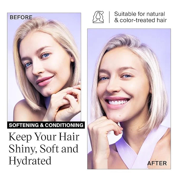 Eva NYC Tone It Down Purple Conditioner for Blonde & Color-Treated Hair, Eliminates Brassy Yellow Tones, Hair Moisturizer,...