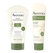 Aveeno Daily Moisturizing Fragrance-Free Face & Neck Cream, Oat Facial Moisturizer for Dry Skin, 5 oz, & Aveeno Daily Mois...