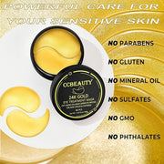 CCbeauty 24K Gold Under Eye Patches for Puffy Eyes, Dark Circles and Puffiness, Collagen Hydrating Mask Skincare, Gel Pads...