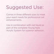 Young Nails Acrylic Cover Powder - Self-Leveling Acrylic Nail Powder, Clear Nude Pink White Acrylic Powder for Nail Extens...