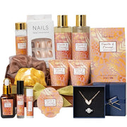 Luxury Gifts for Women, 16 Pcs Spa Gifts for Women of Coconut & Vanilla Scents Skin Care Kit, Facial Kit with Face Day Cre...