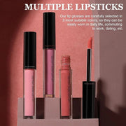 12 Color Cream Lip Gloss, 12 Colors Cream Texture Lipstick Waterproof, Long-Lasting Moisturizing Velvet Lip Gloss，Waterpro...
