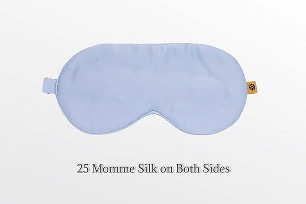 Premium 25 Momme Mulberry Silk Eye Mask for Sleeping (Frosty Blue) - Product Image