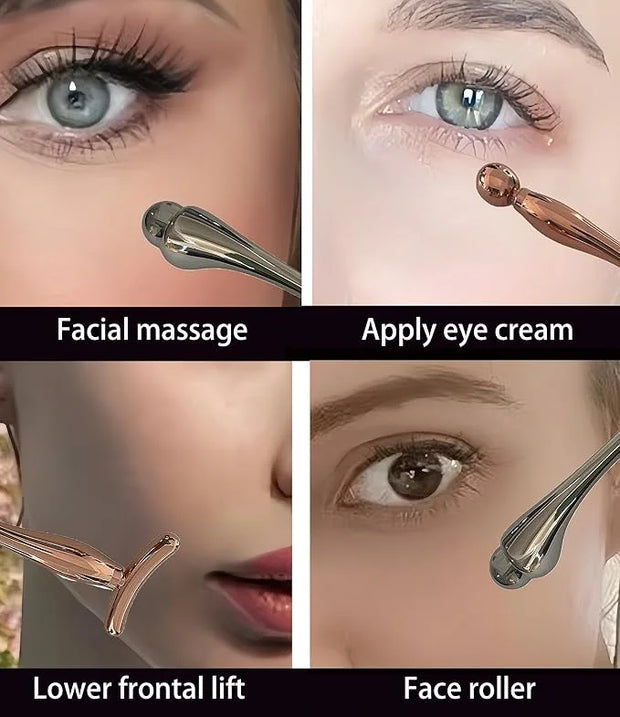 3PCS Eye Cream Applicator Tool Eye Roller for Puffy Eyes Face Roller Massage Tools - Product Image