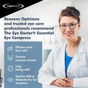 The Eye Doctor Hot Compress for Eye - Helps Dry Eye & Blepharitis - Reusable Eye Mask - Heated Eye Mask for Dry Eyes - War...