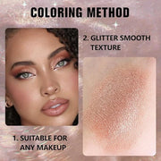 Kaely Pressed Single Eyeshadow Makeup, Amber Rush Shimmer Highly Pigmented Monochrome Eye Shadow Palette, Waterproof Neutr...