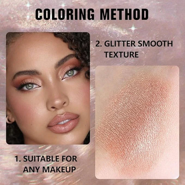 Kaely Pressed Single Eyeshadow Makeup, Amber Rush Shimmer Highly Pigmented Monochrome Eye Shadow Palette, Waterproof Neutr...