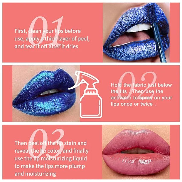 Peel Off Lip Stain Lip Tint Matte Liquid Lipstick Nude Lip Gloss Long Lasting Waterproof Lip Tint Stain Non-stick Cup Peel...