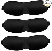 Qi Tian 3 pcs Gem Mindfold Sleeping Eye Mask for women men girls Adults Eyepatch Blindfold Shade Travel natural Sleep Aid ...