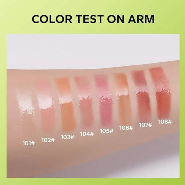 Beauty Glazed Big Brush Head Lip Oil, Ultra-Hydrating & Nourishing, Smooth Glossy Finish Lip Glow Oil, Shiny and Vegan Tin...