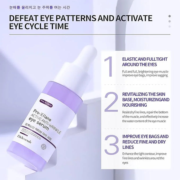 DEleventh Korean Brand Pro-Xilane Active Anti-Wrinkle Eye Serum 30ml / Anti-Aging, Reduces Puffiness, Dark Circles, & Firm...