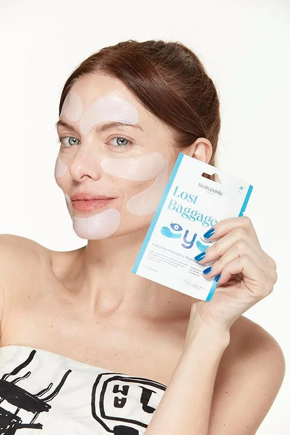 BioRepublic Lost Baggage Under Eye Emergency Repair Mask | Reduces Appearance of Lines, Bags, and Dark Circles Under Eyes ...