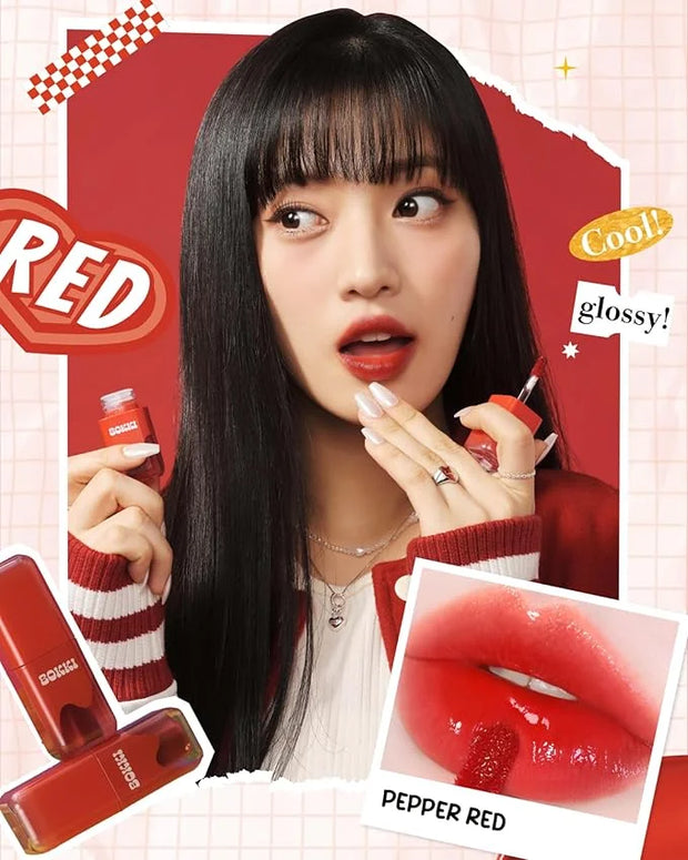 Glow Bokki Glossy Lip Tint, Korean Beauty (GB03 Chili Pink, 4.1 grams) - Product Image