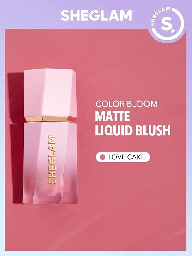 SHEGLAM Color Bloom Liquid Blush Makeup for Cheeks Matte Finish - Love Cake - Product Image