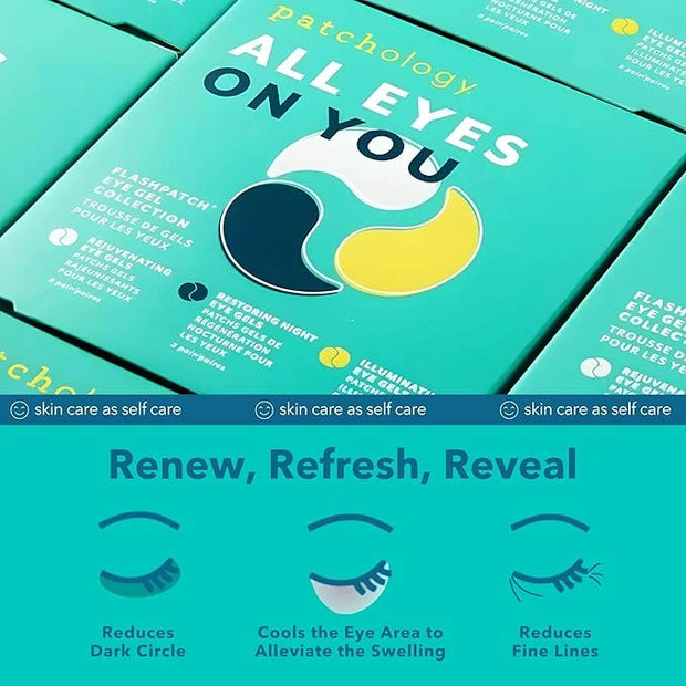 Patchology All Eyes On You Under Eye Mask - Retinol, Collagen & Green Tea Infused - Eye Gels for Dark Circles, Puffiness, ...