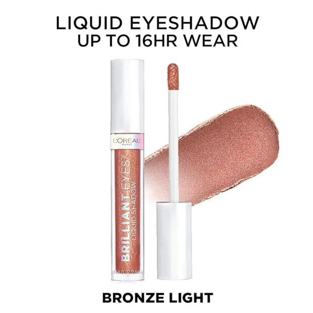 L'Oreal Paris Brilliant Eyes Shimmer Liquid Eye Shadow, Longwearing Lasting Shimmer, Crease Resistant, Flake-Proof, Precis...