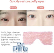 ideayard Rose Quartz Eye Mask, Cooling Eye Mask 100% All Natural Crystal Mask for Facial Puffy Eyes Reusable - Product Image