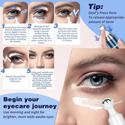 Caffeine Eye Cream and 24K Gold Eye Mask (20 pcs): Under Eye Serum for Dark Circles and Puffiness Eye Care Eye Serum Anti ...