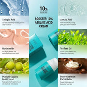 Acne Pimple Spot Treatment Cream: Cystic Hormonal Blackheads Blemish Remover for Face, Back and Body - with 10% Azelaic Ac...