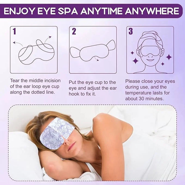 XPCARE 32 Pack Steam Eye Masks for Dry Eyes, SPA Warm Sleep Eye Mask, Disposable Heated Eye Mask for Dark Circles, Puffy E...