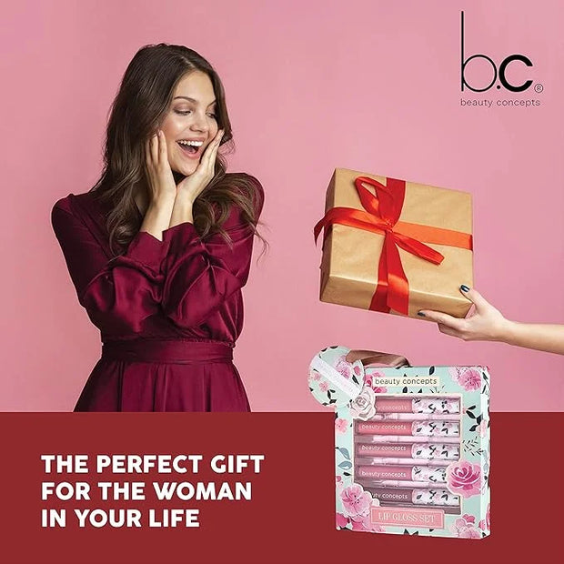 Beauty Concepts Lip Gloss Collection – Shimmering, Glossy Lip Makeup Set for a Radiant Finish, Floral Collection - Product...