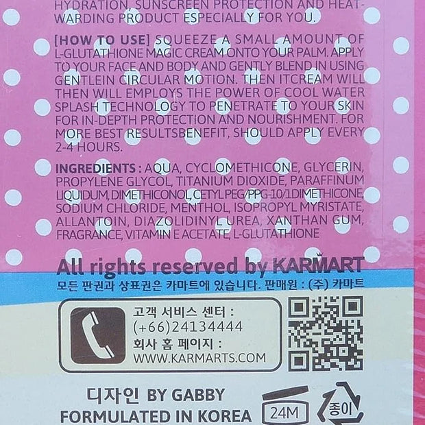 Cathy Doll L-Glutathione Magic Cream SPF 50 Whitening Sunscreen 138ml