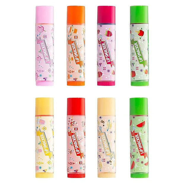 Lip Smacker Holiday Original & Best - 8 Moisturizing Lip Balms, Fun Assortment, Hydrating & Protecting - Vegan - Product I...