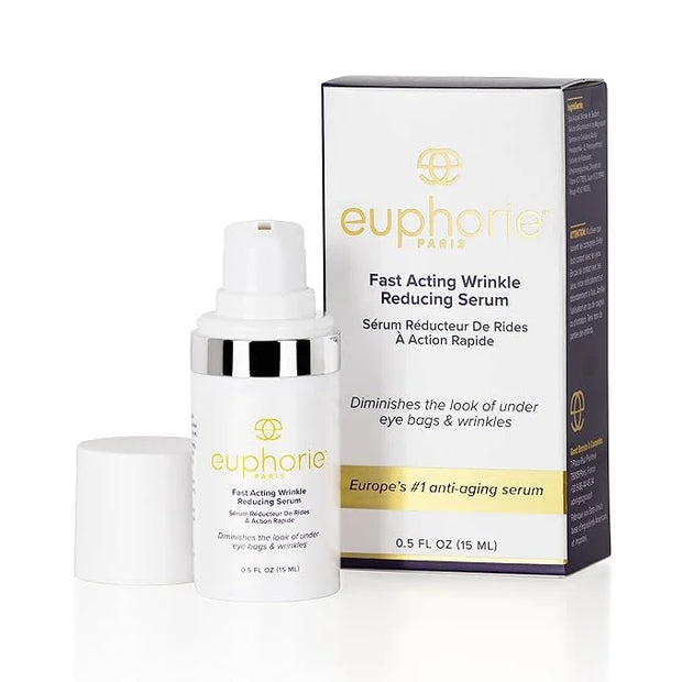 Euphorie Rapid Reduction Eye Serum - Advanced Formula - Anti Aging Serum Visibly Reduces Under-Eye Bags, Wrinkles, Fine Li...