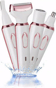 Electric Razors for Women, 4-in-1 Women’s Facial Hair Removal, Face Shaver Ebrow Trimmer Pubic Bikini Trimmer Portable Lad...