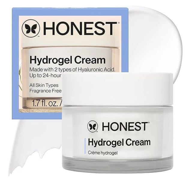 Honest Beauty Hydrogel Cream with Hyaluronic Acid | Lightweight, Moisturizing Water Cream | Gentle for Sensitive Skin, Fra...