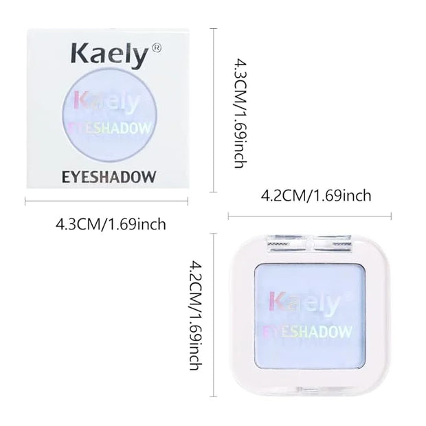 evpct Light Blue Matte Single Eyeshadow Palette, Pastel Sky Blue Natural Cream Powder Matte Eye Shadow Palette Makeup for ...