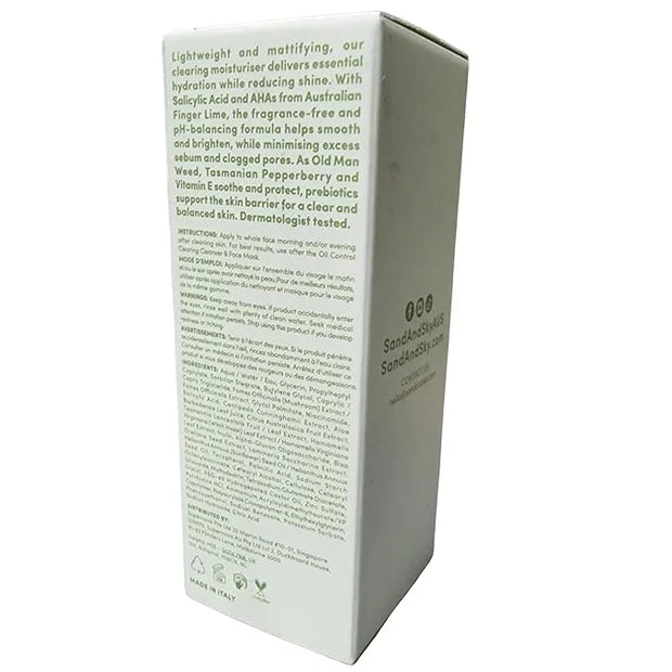 Sand & Sky Oil Control Lightweight Moisturizer with Salicylic Acid & Niacinamide - Oil-Free Face Cream for Blemish-Prone S...