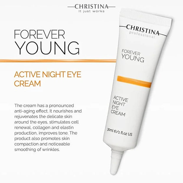 '-CHRISTINA- Forever Young Active Eye Night Cream with Retinol | Avocado Oil Eye Cream | Rejuvenates, Moisturizes, and Nou...
