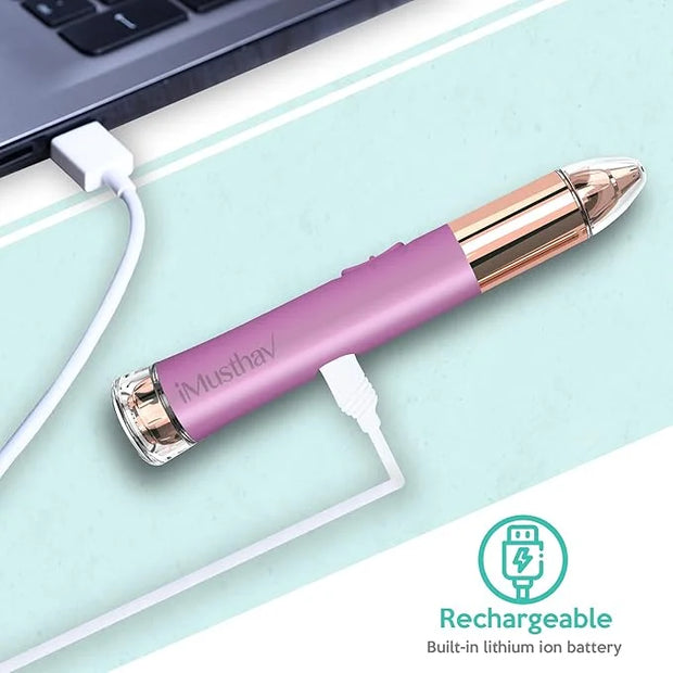 2-in-1 Portable Rechargeable Painless Eyebrow Trimmer & Facial Hair Remover, removes eyebrow, face, lips and body hair for...