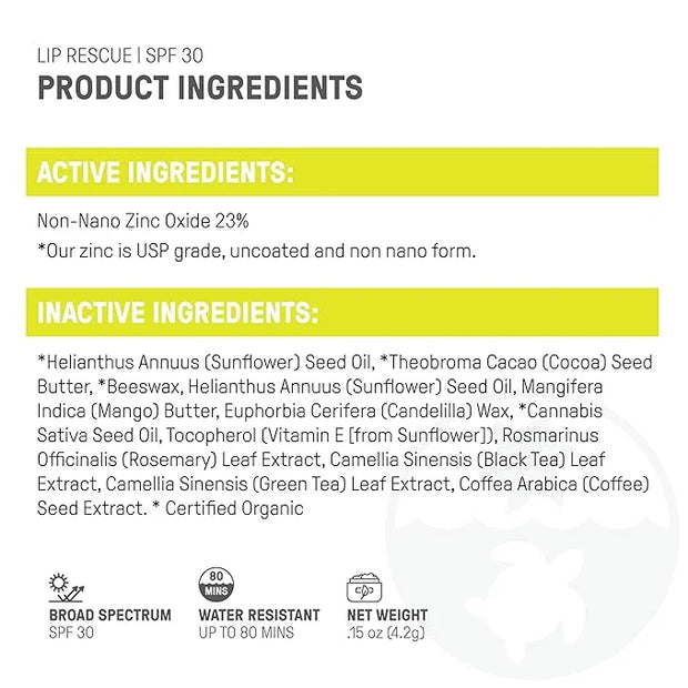 Raw Elements Organic Outdoor Sunscreen Lip