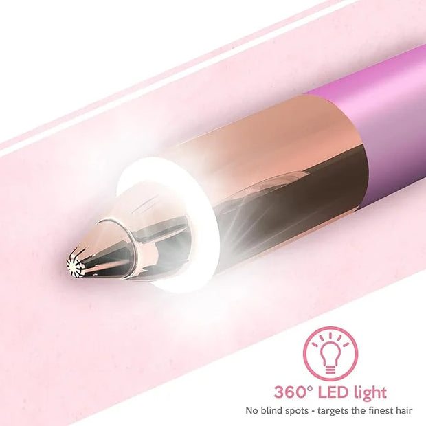 Mini Portable Painless Eyebrow Remover Trimmer for Women, Eyebrow Razor Epilator Pen,18K Gold-Plated Hypoallergenic Precis...