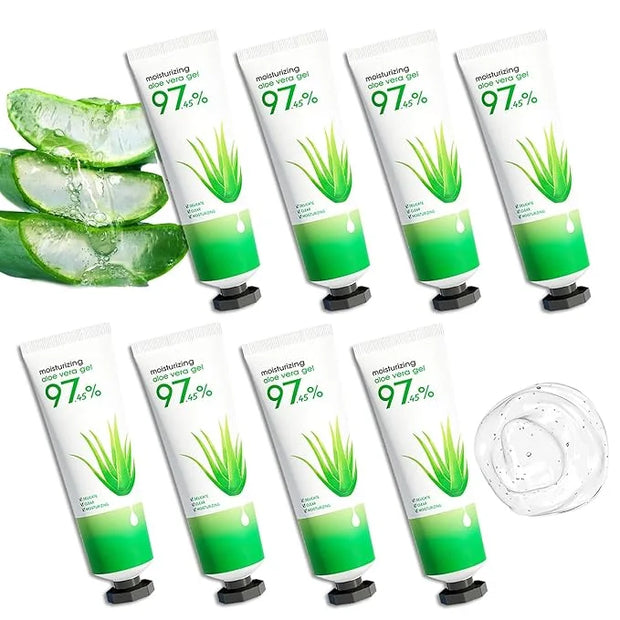8PCS Aloe Vera Gel for Face & Skin,Organic Aloe Vera Gel,Hydrating After Sun Cream for Travel Size,Moisturizing Lotion for...
