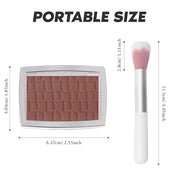 Mahogany Blush Powder Blush for Cheeks with Brush, Matte Blush Palette Blush Powder Face Blusher, Natural Blendable Formul...