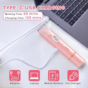 2025 New Electric Womens Shaver, 2-in-1 Body Shaver & Bikini Trimmer for Women, Waterproof Wet & Dry Use Body Hair Electri...
