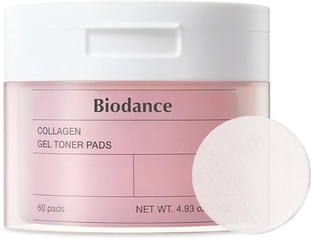 Biodance Collagen Gel Toner Pads, Pore Minimizer for Face, Improving Elasticity, Gentle Exfoliating Korean Toner Pads for ...