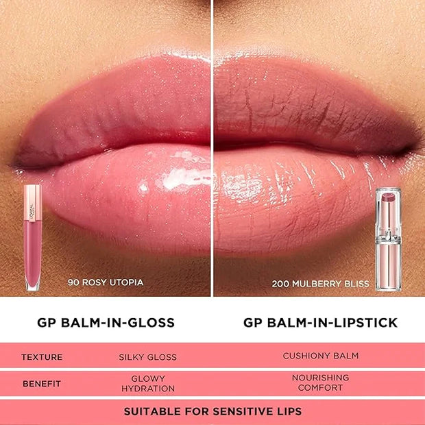 L'Oreal Paris Glow Paradise Hydrating Tinted Lip Balm-in-Gloss with Pomegranate Extract & Hyaluronic Acid, Ultra-Gentle, N...
