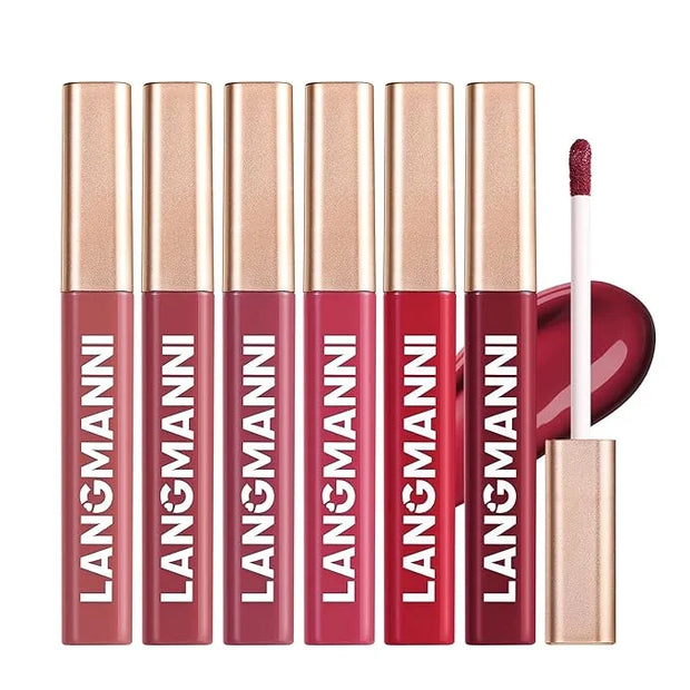 Jolilab 6 Colors Cream Texture Lip Gloss Set - Highly Pigmented, Long - Lasting, Moisturizing Makeup for Women（SetB 6Color...