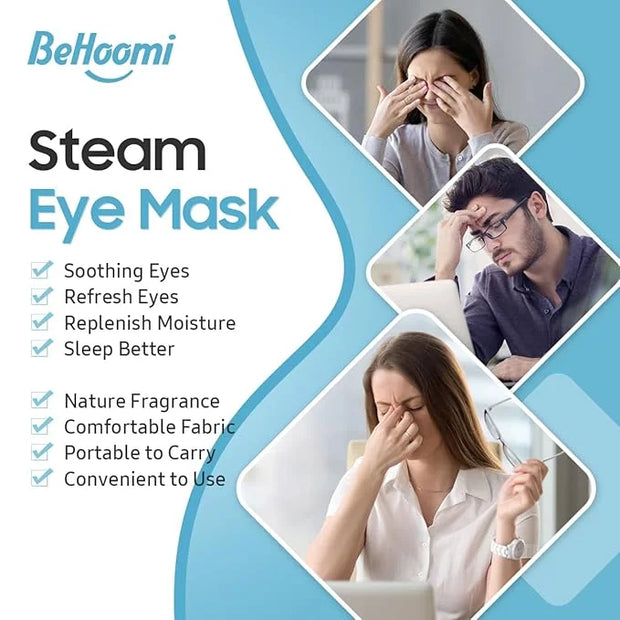 30Packs Steam Eye Mask, Heated Eye Mask Warm Compress for Eyes, Self Heating Warm Eye Masks Disposable Steam Mask for Home...