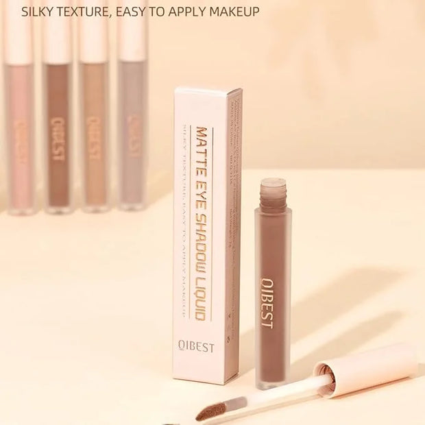 Matte Eyeshadow liquid Long Lasting High-pigmented Eye shadow Gel Eye Makeup (Matte Brown) - Product Image