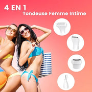 Bikini Trimmer for Women, All-in-ONE Waterproof Lady's Electric Razor Shaver and Facial Hair Removal, Rechargeable Body Ha...