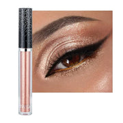 Glitter Eyeshadow Shimmer Long Lasting Effect Shiny Pigment Eyeshadow Glow Eye Makeup (Light Brown) - Product Image