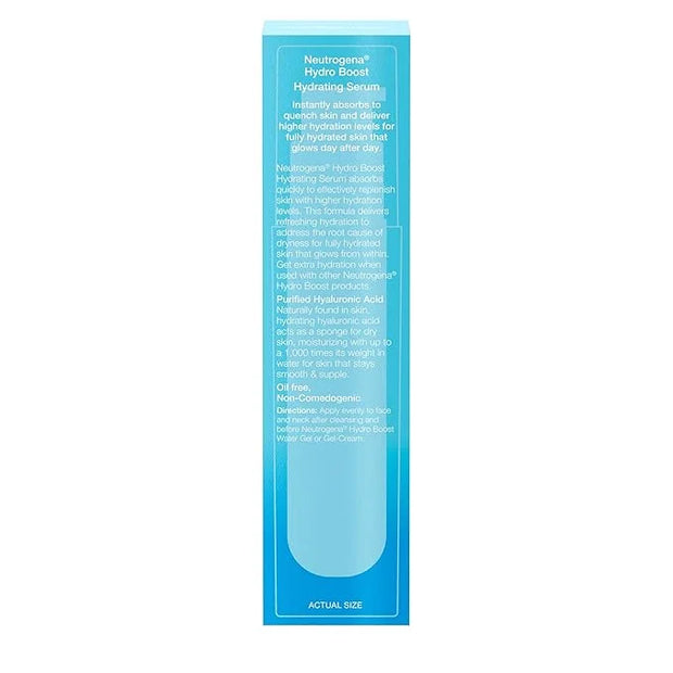 Neutrogena Hydro Boost Hydrating Hyaluronic Acid Serum, Hydrating Face Moisturizer For Dry Skin, Oil-Free Non-Comedogenic ...