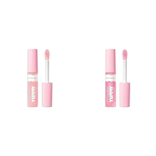 COVERGIRL Clean Fresh Yummy Gloss Lip Gloss 2-Pack - Coconuts About You & Sugar Poppy Sheer Shades - Product Image