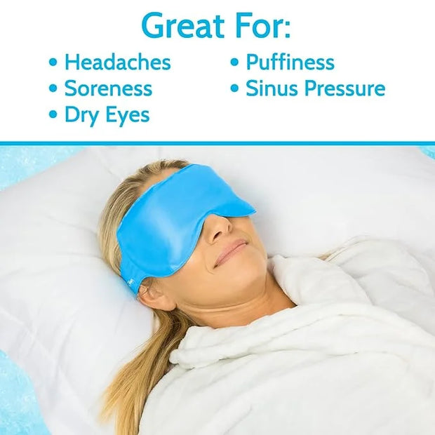 Arctic Flex Cold Eye Mask - Gel Ice Pack for Cool Sleeping, Dry Night Treatment - Reusable Hot Spa Therapy for Sleep, Skin...