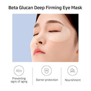 B-Glucan Deep Firming Eye Mask 60 Pieces (30pairs) - Mushroom Eye Patch, Soft Bamboo Sheet Mask, Skin Firming & Revitalizi...